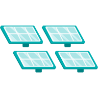 Zonnepanelen transparante rand ivm afronding hoeken